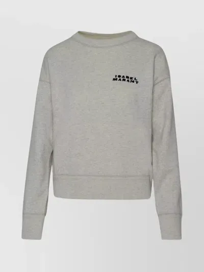 Isabel Marant Logo Embroidered Crewneck Sweatshirt In Grey