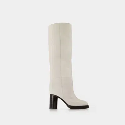 Isabel Marant Leila Heeled Boots In White