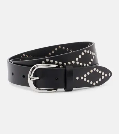 Isabel Marant Liliana Leather Belt In Black