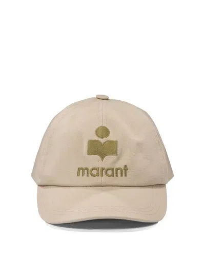 Isabel Marant Logo Embroidered Baseball Cap In Beige