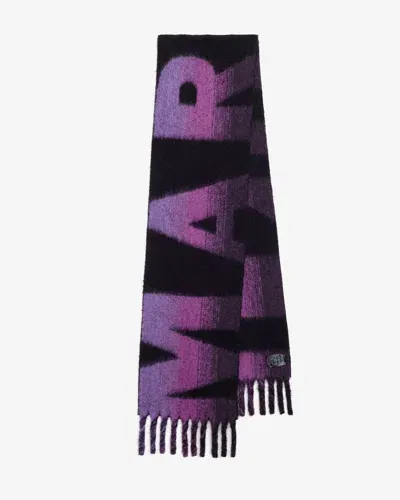 Isabel Marant Loliana Scarf In Purple-black