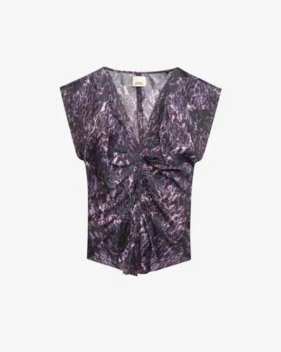 Isabel Marant Lonea Top In Darkplum