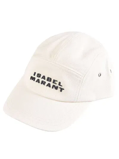 Isabel Marant M Nge Ivory Cotton Baseball Cap In Neutrals