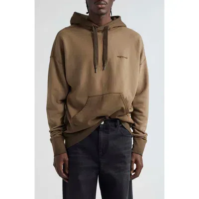 Isabel Marant Malek Oversize Ombré Pullover Hoodie In Khaki