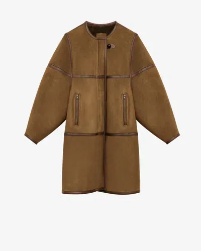 Isabel Marant Adael Coat In Bronze