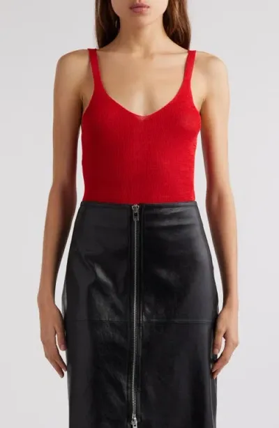 Isabel Marant Marthe Scoop Neck Tank In Red