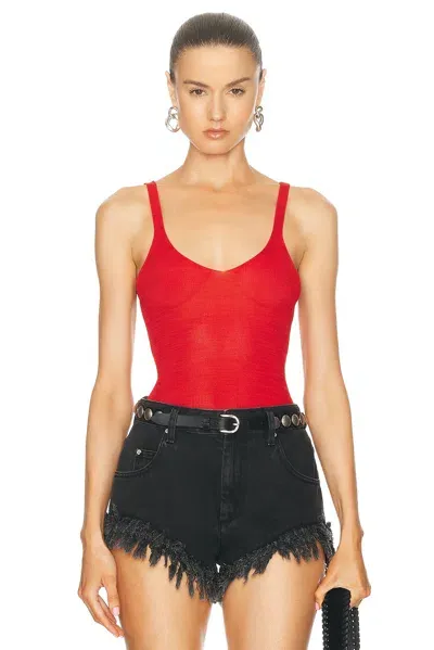 Isabel Marant Marthe Knitted Tank In Poppy Red