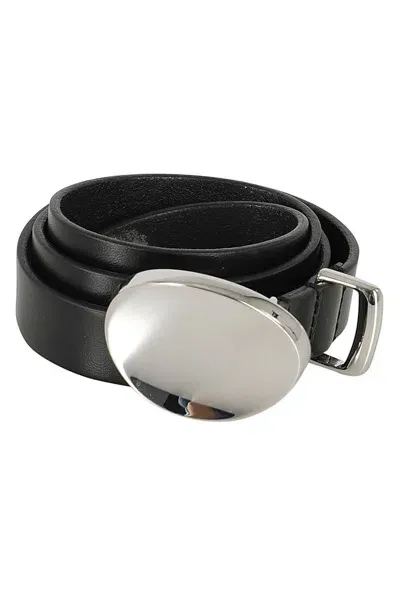 Isabel Marant Metallic Finish Buckled Belt In Black