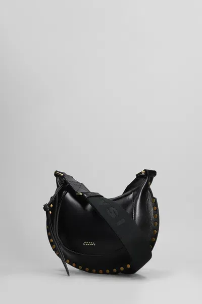 Isabel Marant Moon Mini Leather Shoulder Bag In Black