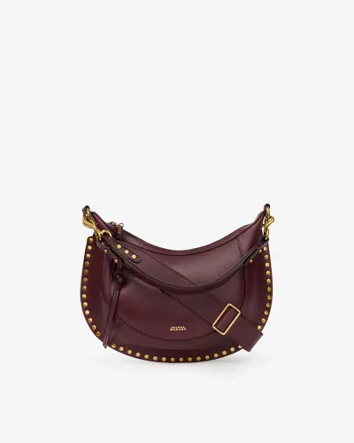 Isabel Marant Naoko Hobo Leather Shoulder Bag In Burgundy