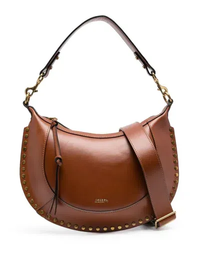 Isabel Marant Naoko Studded Leather Tote Bag In Brown