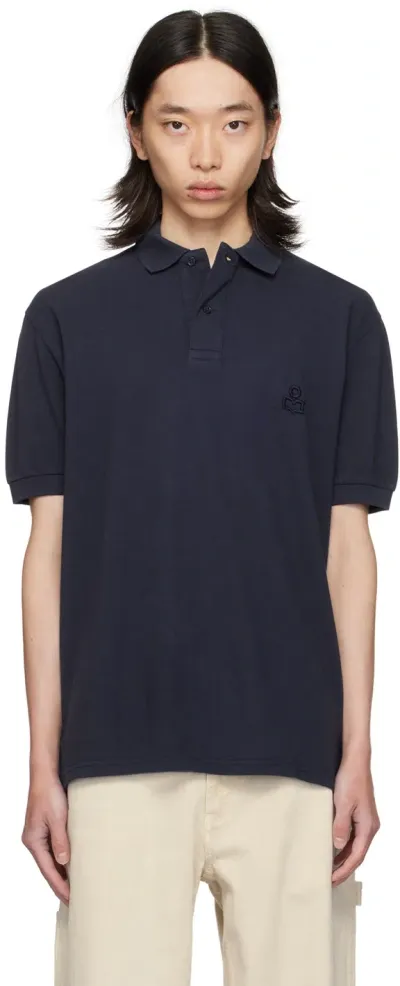 Isabel Marant Navy Afko Polo In Faded Night 30fn