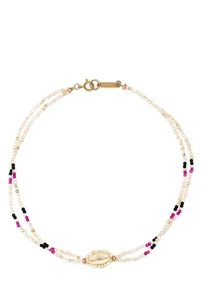 Isabel Marant New Malebo Beaded Choker Necklace In Multi