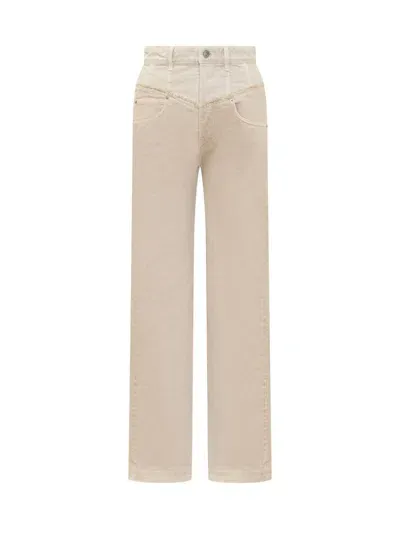 Isabel Marant Noemie Jeans In Beige