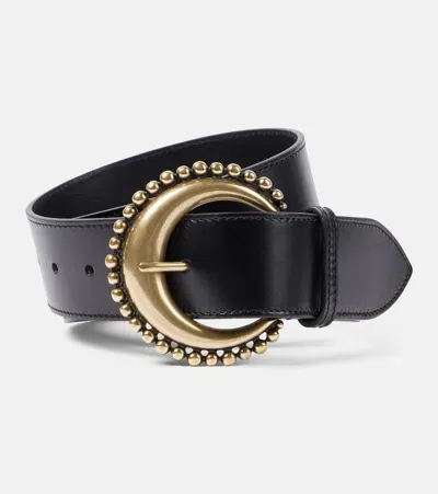 Isabel Marant Oran Leather Belt In Black