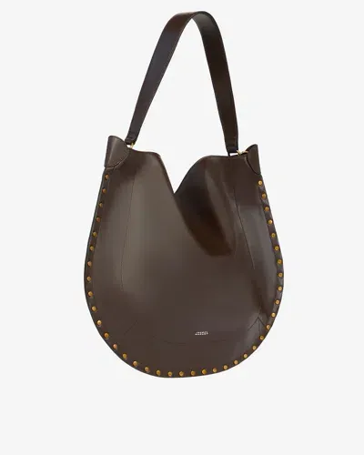 Isabel Marant Oskan Hobo Soft Bag In Dark Brown