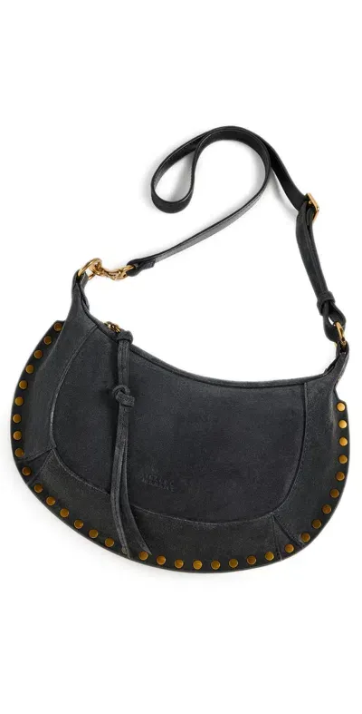 Isabel Marant Oskan Moon Bag Anthracite In Black