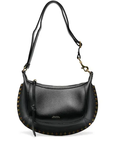 Isabel Marant Oskan Moon Leather Shoulder Bag In Black  