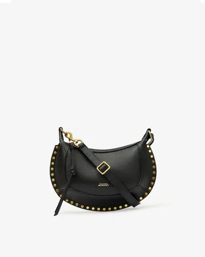 Isabel Marant Oskan Moon Tasche Aus Genarbtem Leder In Black