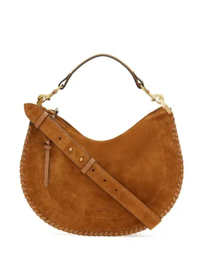 Isabel Marant Oskan Soft Zipped Cross Body Bag In Brown