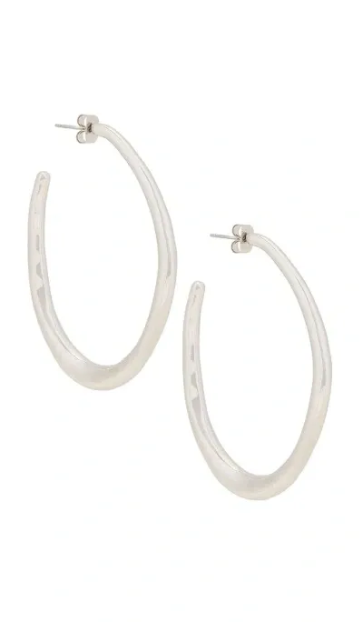 Isabel Marant Pleasant Hoops In Metallic Silver