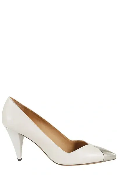 Isabel Marant Palda Leather Pumps In White