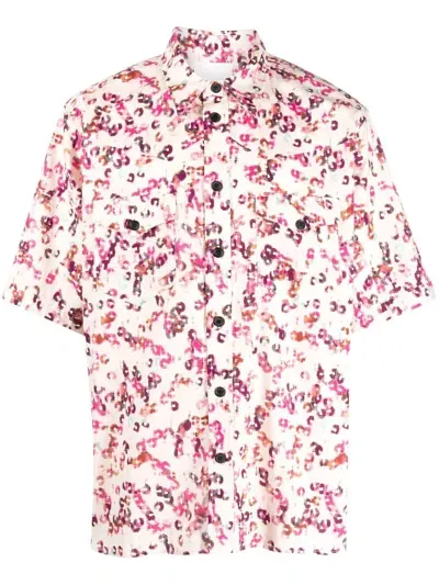 Isabel Marant Printed Short-sleeve Shirt In Ecru