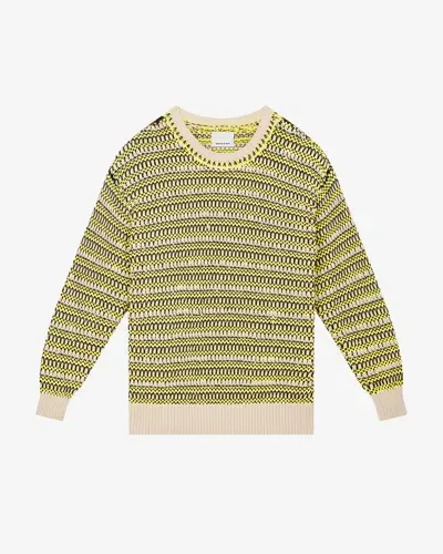 Isabel Marant Men's Hank Crewneck Sweater In Yellow