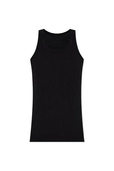 Isabel Marant Ribbed Sleeveless Top In Black