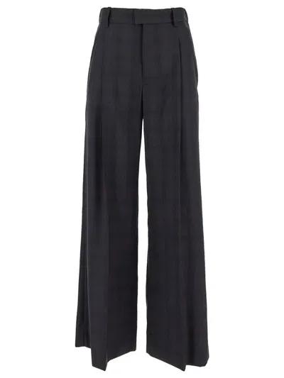 Isabel Marant Straight Leg Pleated Pants In Blue