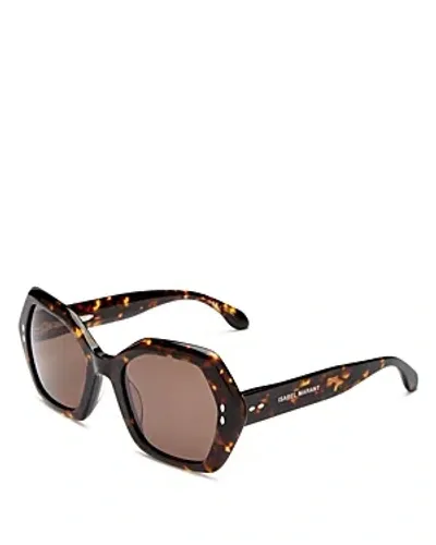 Isabel Marant Round Sunglasses, 53mm In Havana/brown