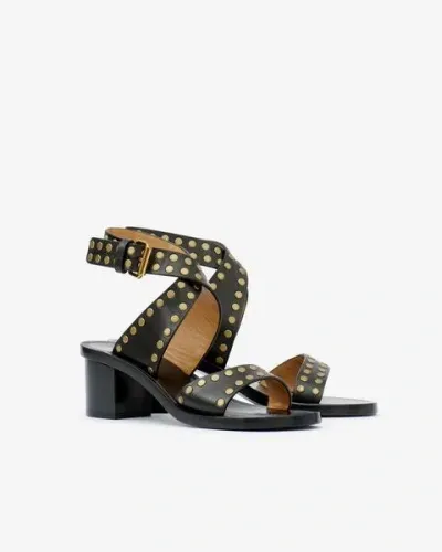 Isabel Marant Sandalen Jillin In Black And Gold