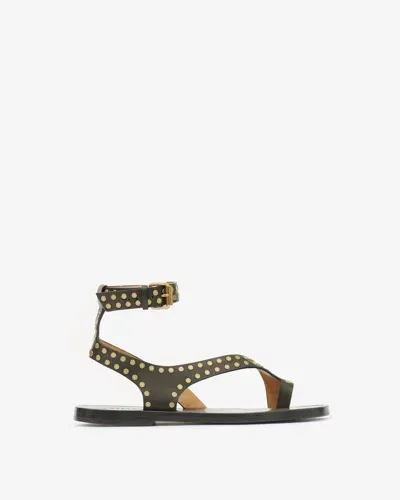 Isabel Marant Sandalen Jiona In Black And Gold