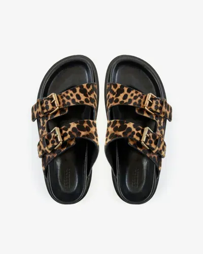 Isabel Marant Lennya Sandals In Leopard