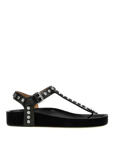 Isabel Marant Enore Thong Sandal In Black