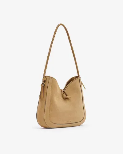 Isabel Marant Schultertasche Vigo Hobo Aus Veloursleder In Camel