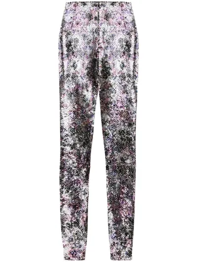 Isabel Marant Sequin Leggings In Purple-silver