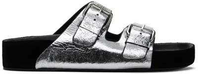 Isabel Marant Silver Lennyo Sandals In Black