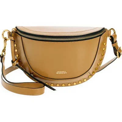 Isabel Marant Skano Stud Crossbody Bag In Khaki