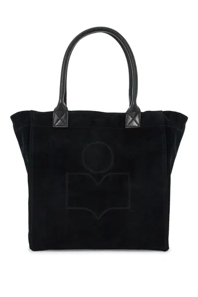 Isabel Marant Small Suede Tote Bag Yenky In Leather In Black