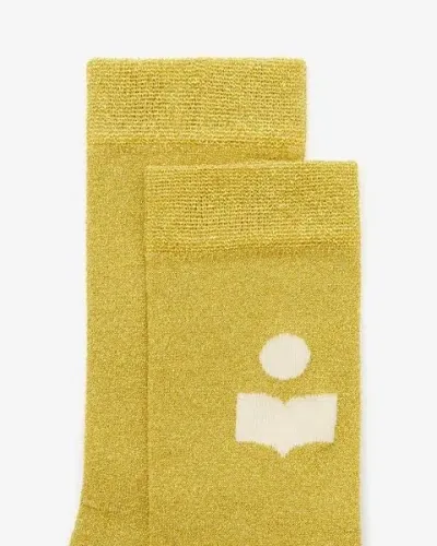 Isabel Marant Socken Slazia Mit Logo In Gold