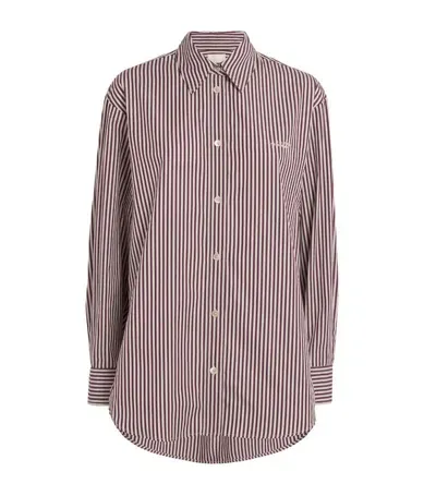 Isabel Marant Striped Fabriza Shirt In Red