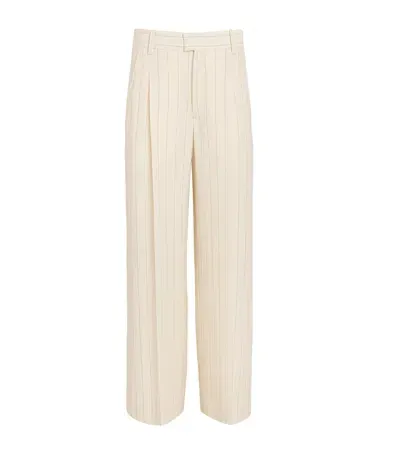 Isabel Marant Striped Romina Tailored Trousers In Beige