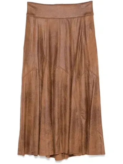 Isabel Marant Genevi Maxi Skirt In Brown