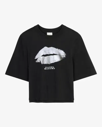 Isabel Marant T-shirt Ben In Black And Silver