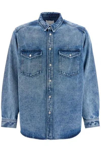 Isabel Marant Tailly Denim Overshirt In Blue