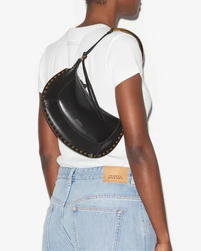 Isabel Marant Oskan Moon Bag In Black And Gold