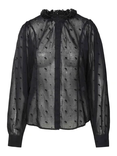 Isabel Marant Terzali Black Cotton Shirt