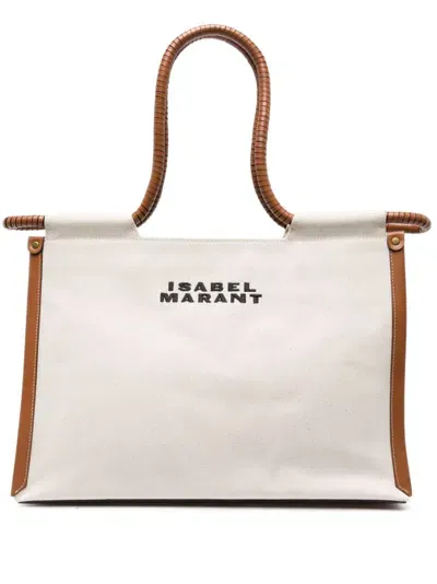 Isabel Marant Toledo Cotton Tote Bag In Neutrals