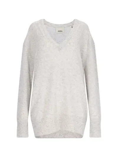 Isabel Marant Larana Cashmere Blend Pullover In Grey